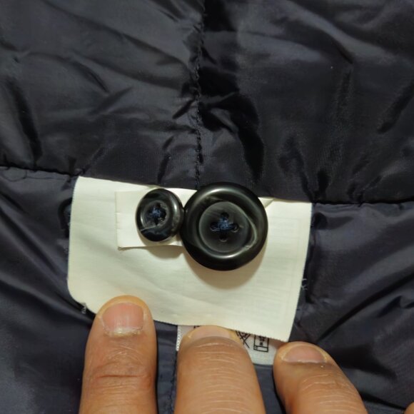 Eddie Bauer goose down button up jacket Spring Jacket Navy Blue mens Medium - Picture 13 of 16